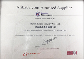 Honor Certificate - Henan Retop Industry Co., Ltd
